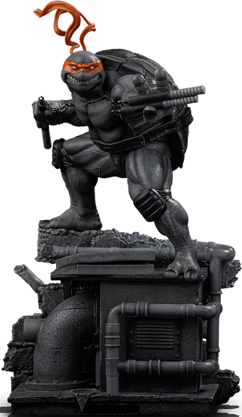 Michelangelo (Grayscale) 1:10 Scale Statue by Iron Studios