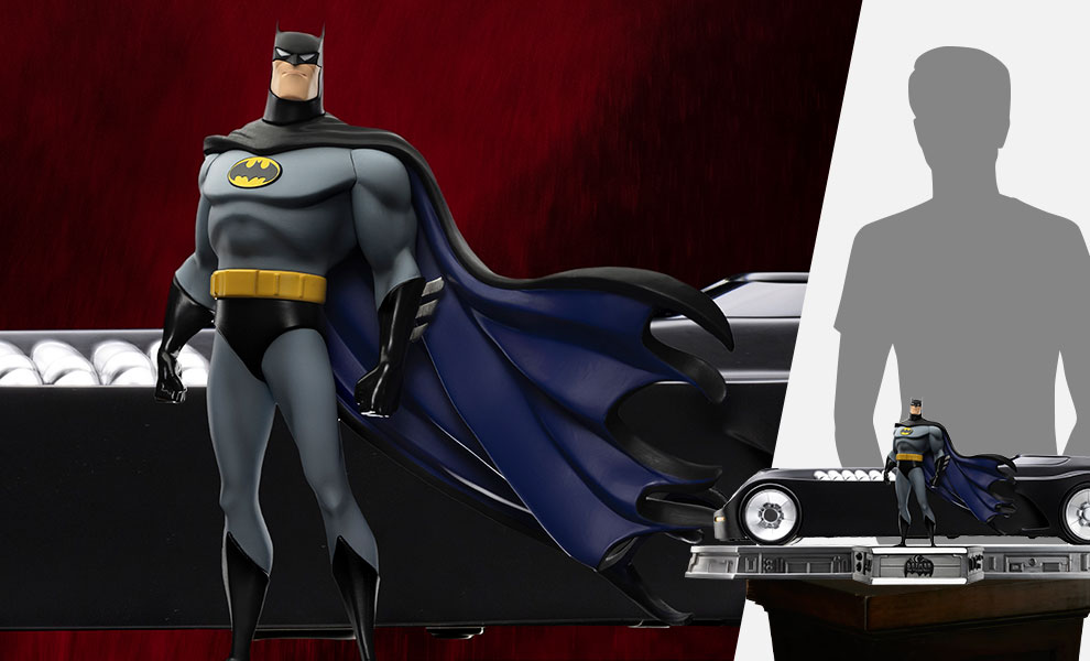 Gallery Feature Image of Batman and Batmobile Deluxe 1:10 Scale Statue - Click to open image gallery