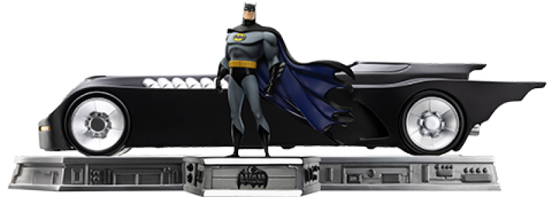 Batman and Batmobile Deluxe 1:10 Scale Statue by Iron Studios