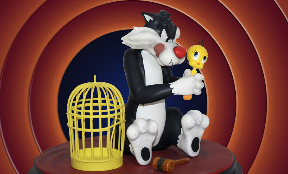 Gallery Feature Image of Sylvester & Tweety Bird Statue - Click to open image gallery