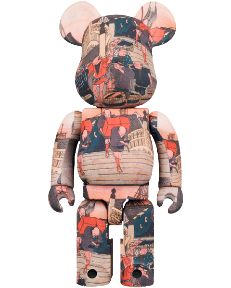 Be@rbrick Utagawa Hiroshige "The 53 stations of the Tokaido-Nihonbashi" 1000％ Bearbrick by Medicom Toy