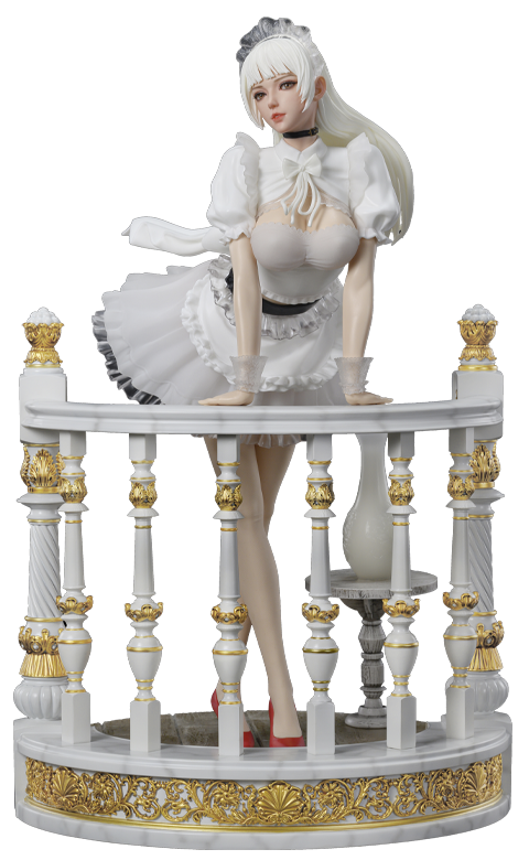Gantaku Anime The Holiday Maid Monica Tesia (White Version) Statue