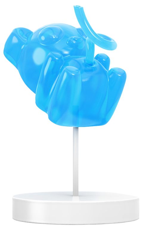 Mighty Jaxx Immaculate Confection: Gummi Fetus (Blue Raspberry Edition) Polystone Statue