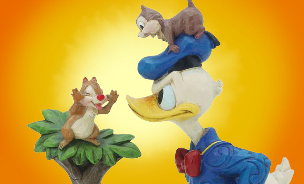 Enesco Disney Traditions Donald with Chip & Dale Statue - collectorzown