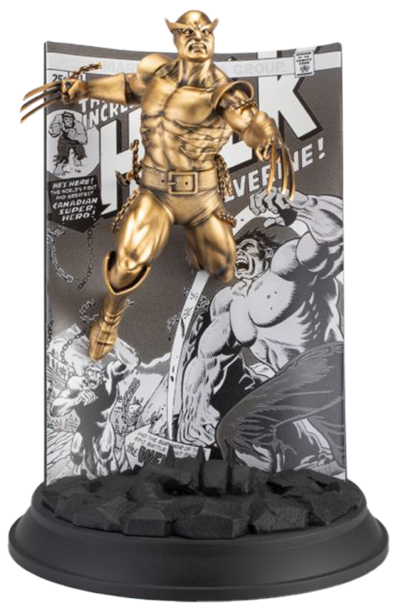 Wolverine The Incredible Hulk Volume 1 181 Gilt Edition Pewter Collectible by Royal Selangor