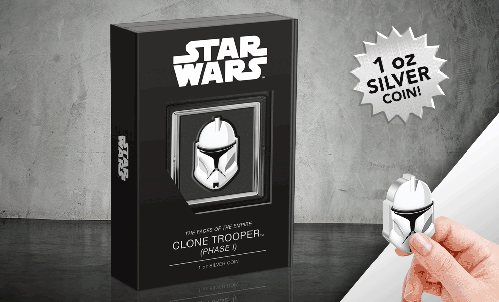 Clone Trooper Phase I 1oz Silver Coin Star Wars Silver Collectible