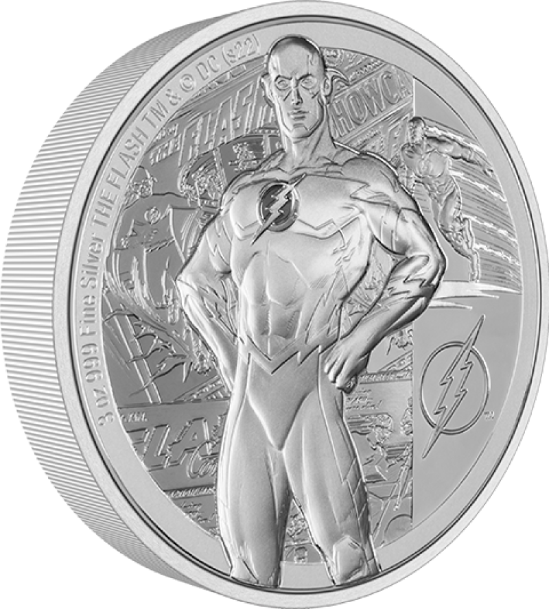 The Flash 3oz Silver Coin Silver Collectible by New Zealand Mint