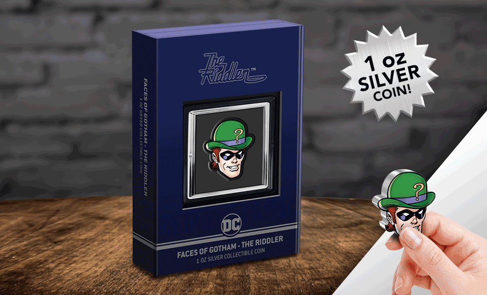 Gallery Feature Image of The Riddler 1oz Silver Coin Silver Collectible - Click to open image gallery