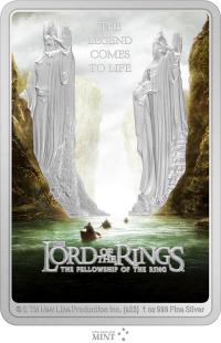 Gallery Image of The Lord of the Rings: The Fellowship of the Ring Movie Poster 1oz Silver Coin Silver Collectible