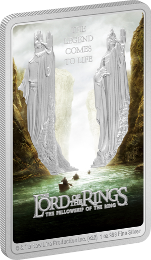 The Lord of the Rings: The Fellowship of the Ring Movie Poster 1oz Silver Coin Silver Collectible