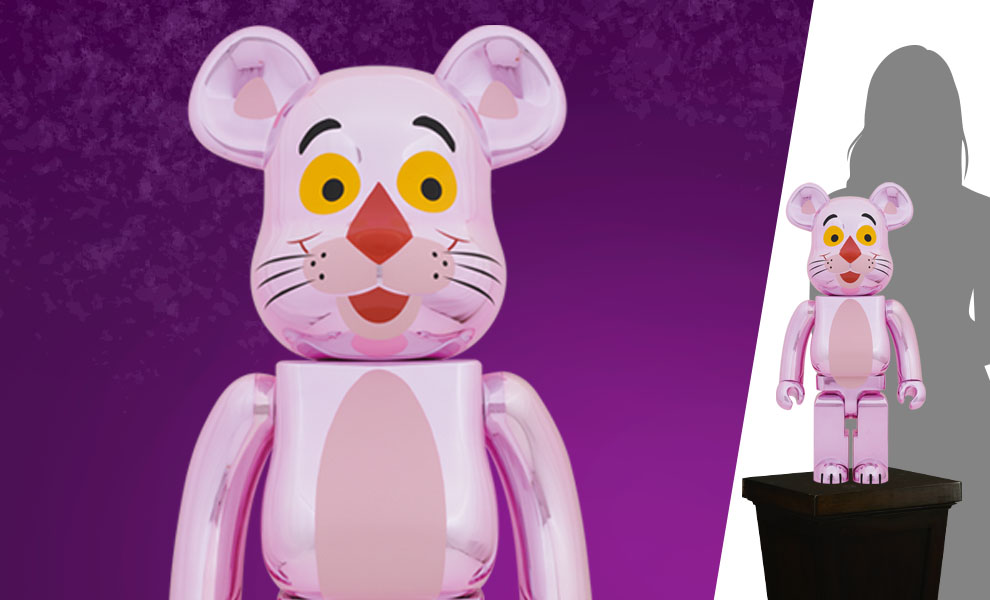 Be@rbrick Pink Panther (Chrome Ver.) 1000% by Medicom Toy 
