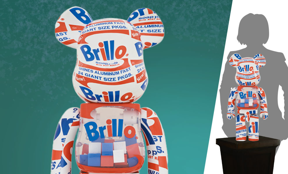 Gallery Feature Image of Be@rbrick Andy Warhol "Brillo" 2022 1000% Bearbrick - Click to open image gallery