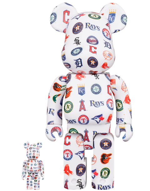Medicom Toy Be@rbrick MLB American League 100% and 400% set Bearbrick