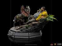 Gallery Image of Dennis Nedry meets the Dilophosaurus 1:10 Scale Statue