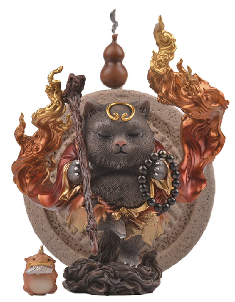 Tieguai Li Cat Statues by Gantaku Anime