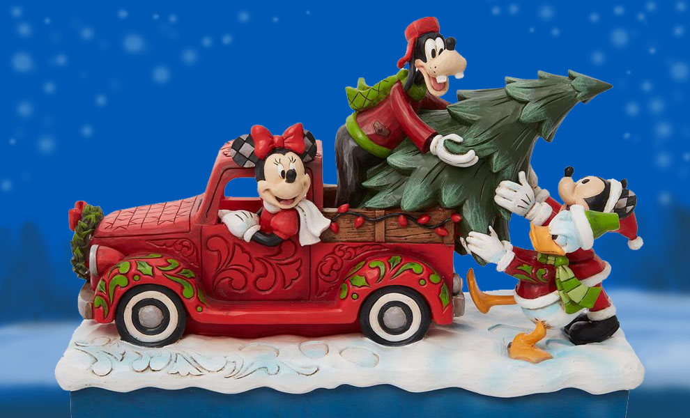 Gallery Feature Image of Red Truck with Mickey and Friends Figurine - Click to open image gallery
