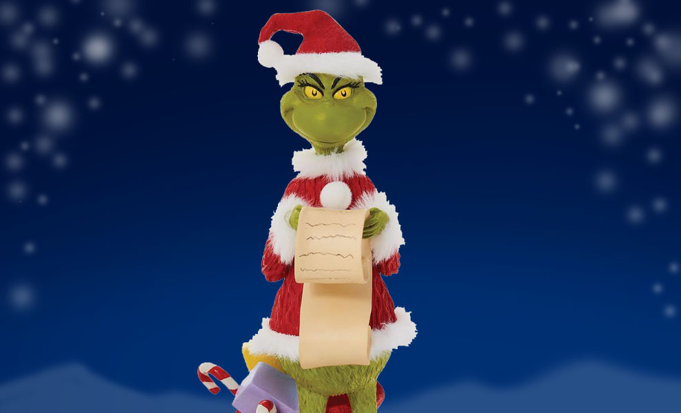 Gallery Feature Image of Grinch Checking His List Figurine - Click to open image gallery