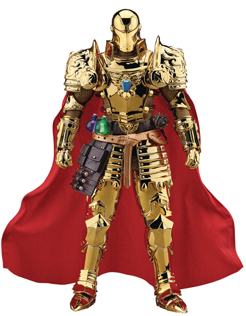 Beast Kingdom Medieval Knight Iron Man (Golden) Action Figure