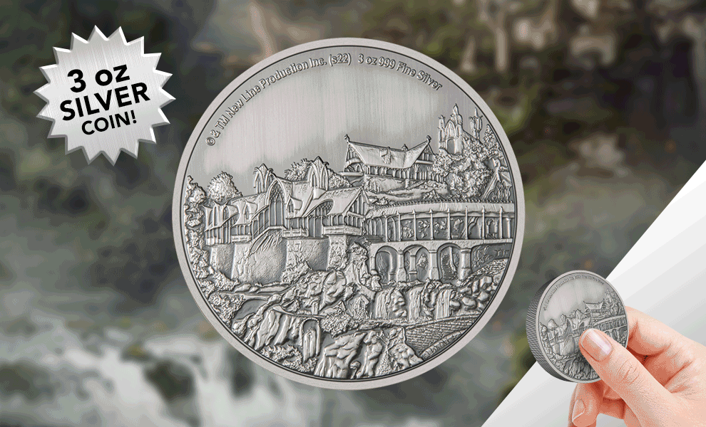 Gallery Feature Image of Rivendell 3oz Silver Coin Silver Collectible - Click to open image gallery