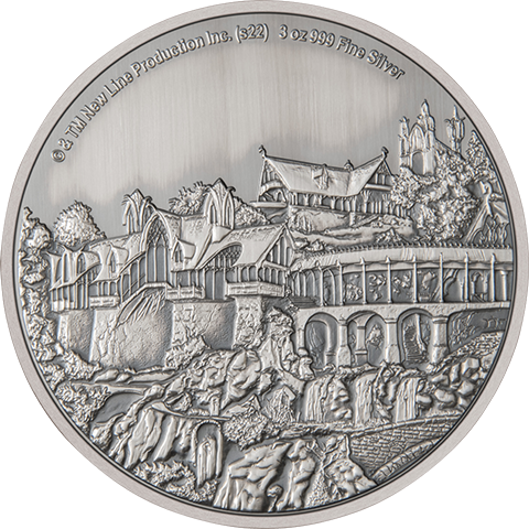 New Zealand Mint Rivendell 3oz Silver Coin Silver Collectible