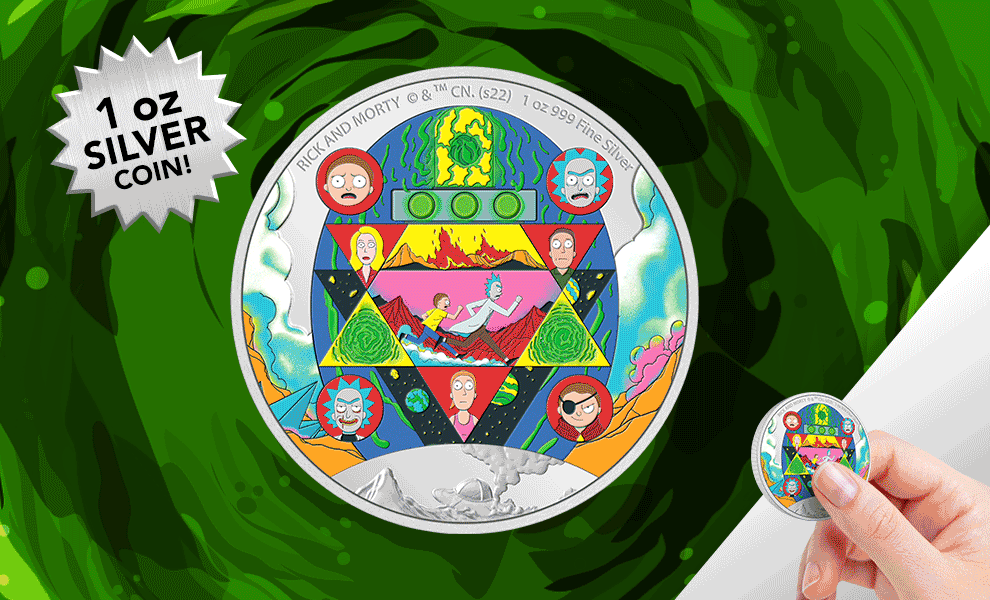 Rick and Morty 1oz Silver Coin Rick and Morty Silver Collectible