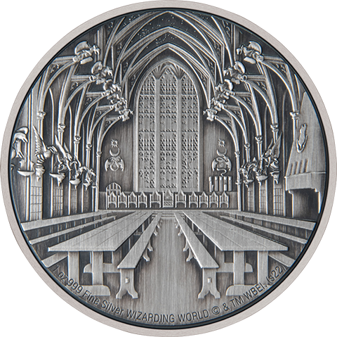 New Zealand Mint Hogwarts Great Hall 1oz Silver Coin Silver Collectible