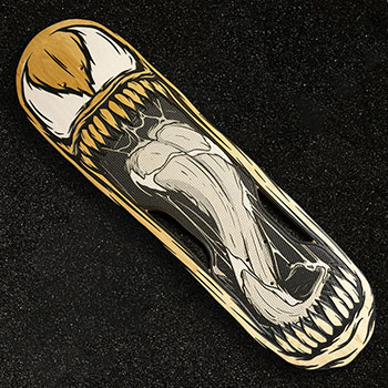 BW Venom Skateboard Deck by Bear Walker | Sideshow Collectibles