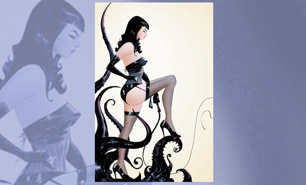 Gallery Feature Image of Bettie Page: The Curse of the Banshee - Jae Lee Metal Cover Book - Click to open image gallery
