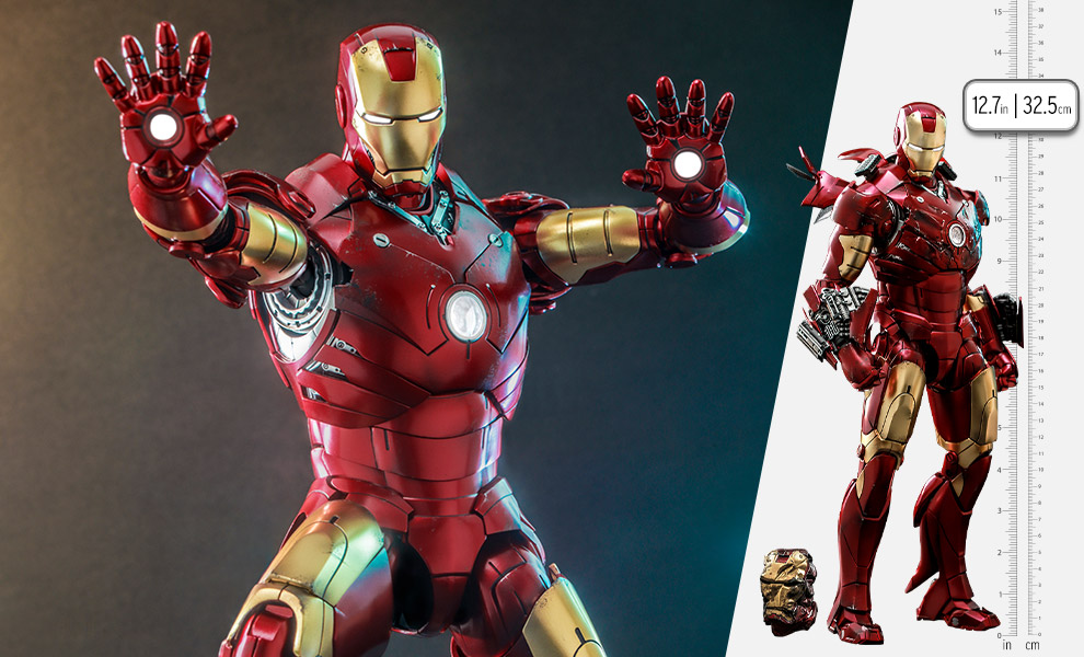 Gallery Feature Image of Iron Man Mark III (2.0) (Special Edition) Sixth Scale Figure - Click to open image gallery