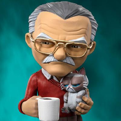 Stan Lee with Grumpy Cat Mini Co. Collectible Figure - Iron Studios