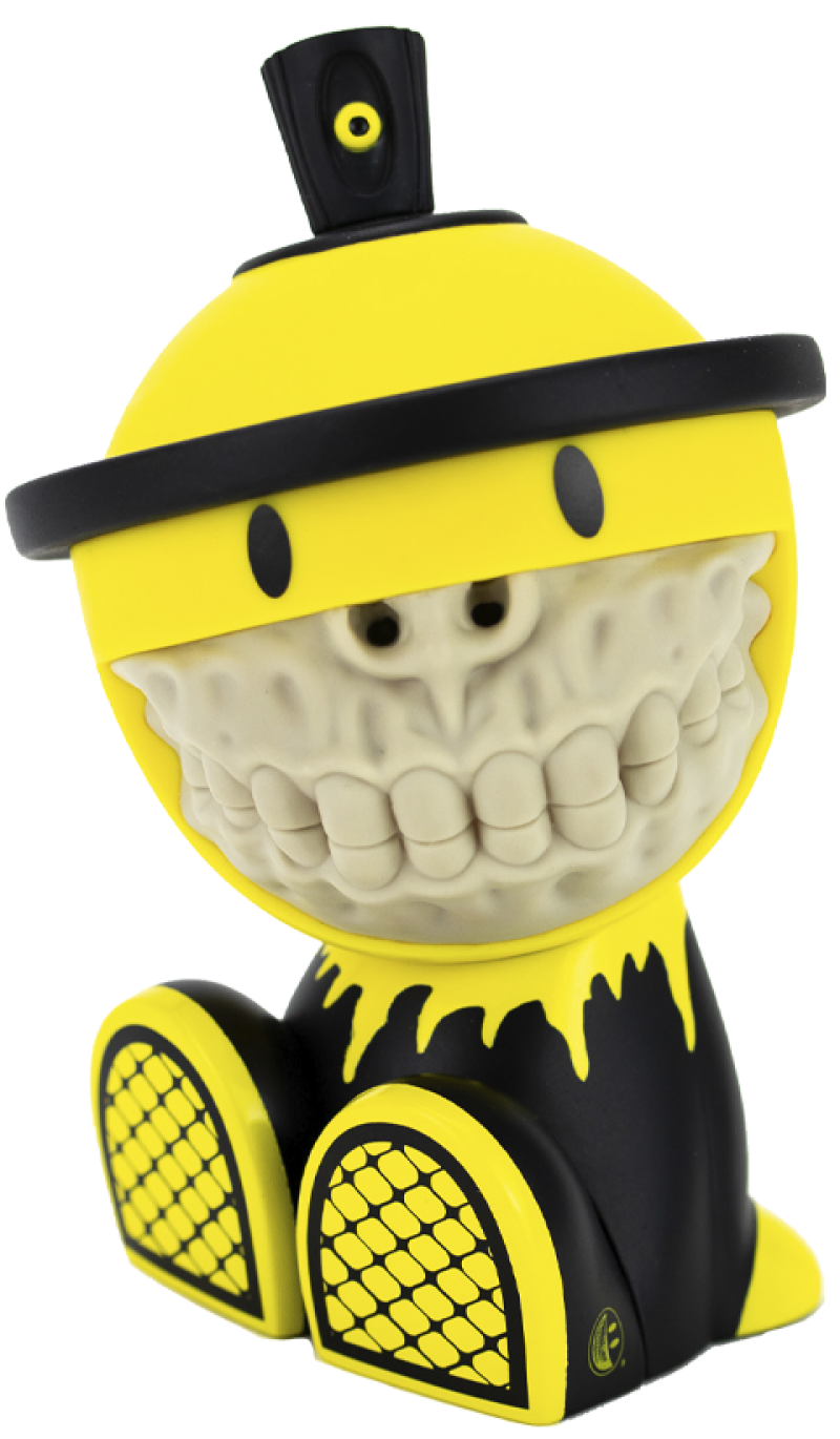 Grinbot OG Yellow Collectible Figure by Clutter Studios
