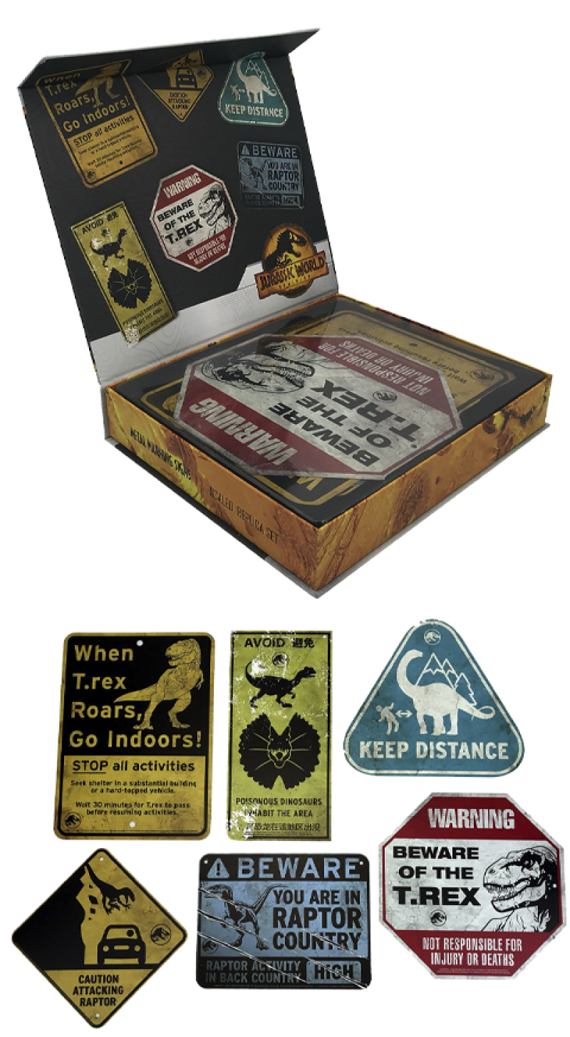 Metal Warning Signs Scaled Replica by Factory Entertainment