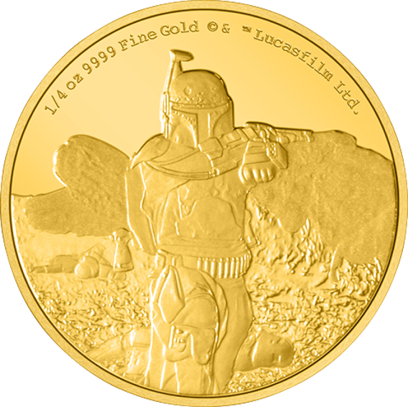 Boba Fett ¼oz Gold Coin Gold Collectible by New Zealand Mint
