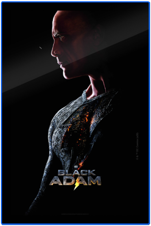 Black Adam (2022) - LED Dwayne Johnson Portrait Poster #2 (Large) Wall Light