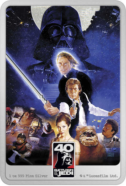 Star Wars: Return of the Jedi 40th Anniversary 1oz Silver Coin