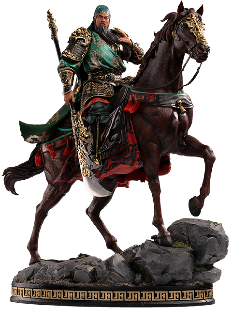 Blade-Wielding Guan Yu (Colored Version) Statues by Infinity Studio