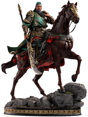 Blade-Wielding Guan Yu (Colored Version) Statue