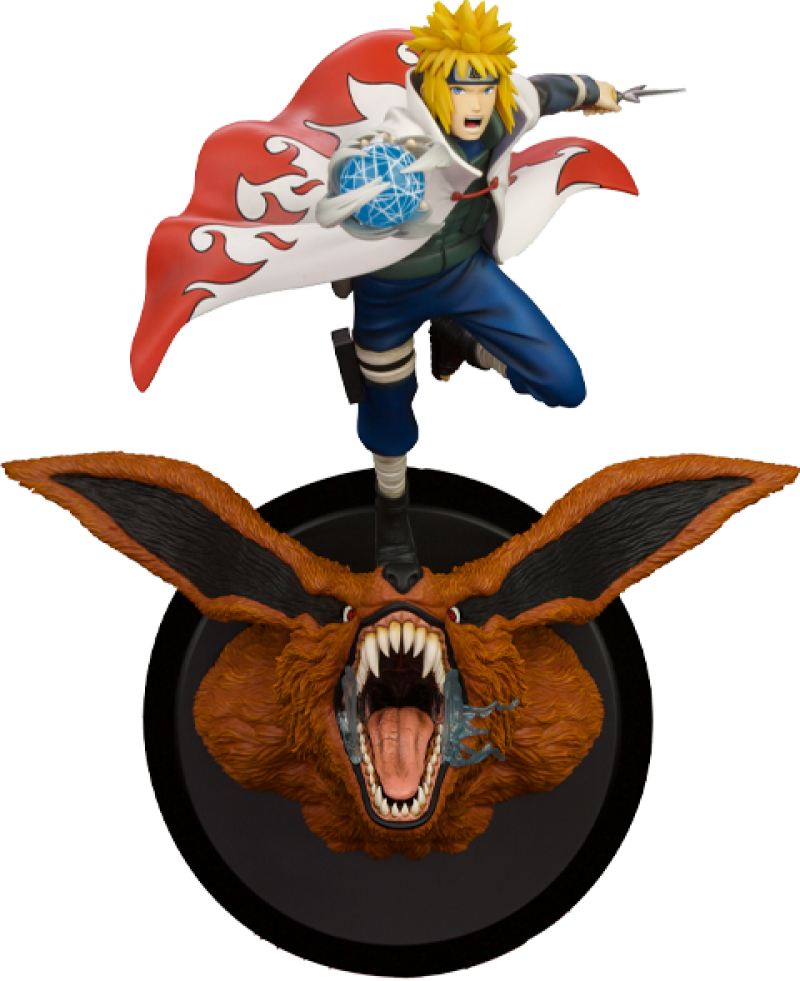 Minato Namikaze Vs Nine Tailed Fox Statues by Espada Art