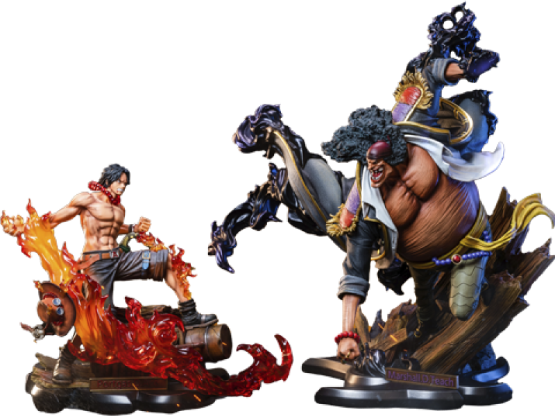 Portgas D. Ace VS Marshall D. Teach Statues by Jimei Palace