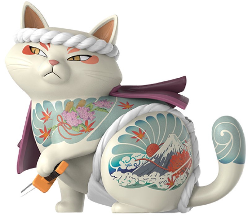 SyndiCats Nyakuza (Ukiyo-E Edition) Polystone Statue by Mighty Jaxx
