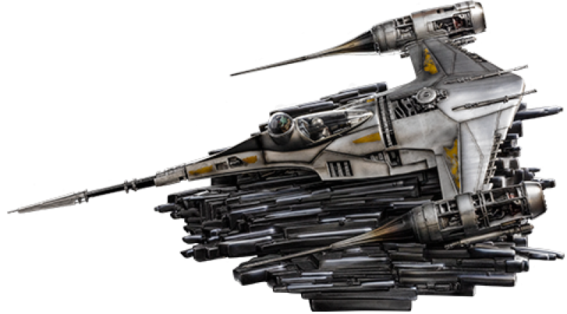 Mando's N-1 Starfighter Statues by Iron Studios