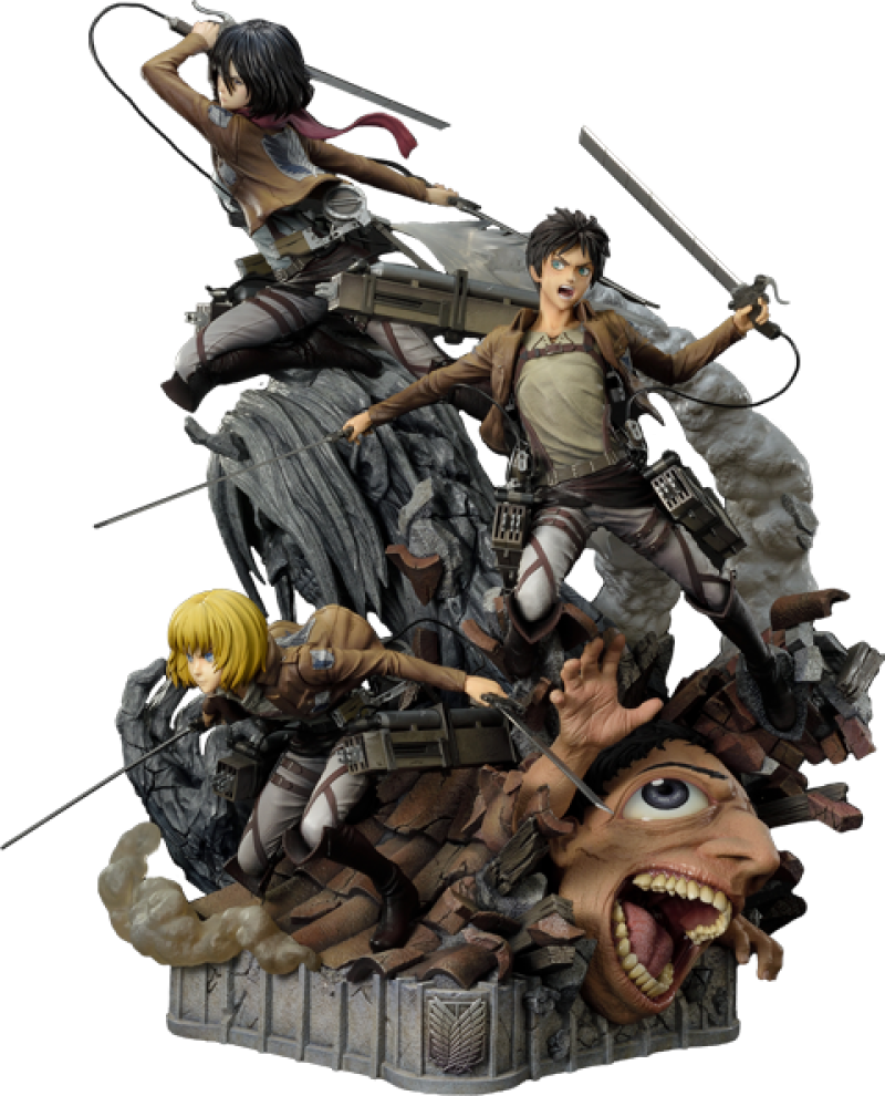 Eren, Mikasa, & Armin Quarter Scale Statue by Prime 1 Studio