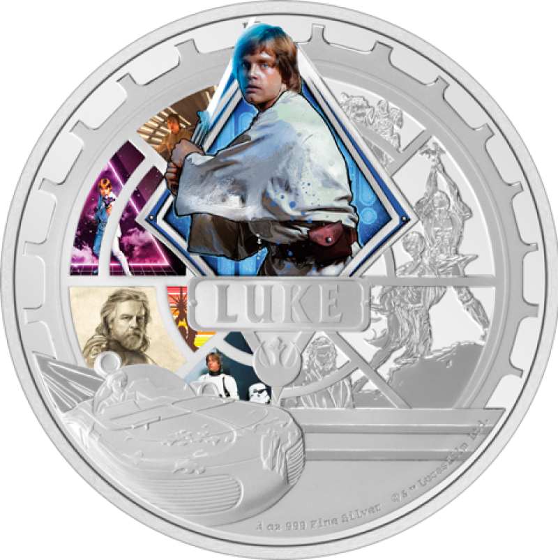 Luke Skywalker™ 3oz Silver Coin Silver Collectible by New Zealand Mint
