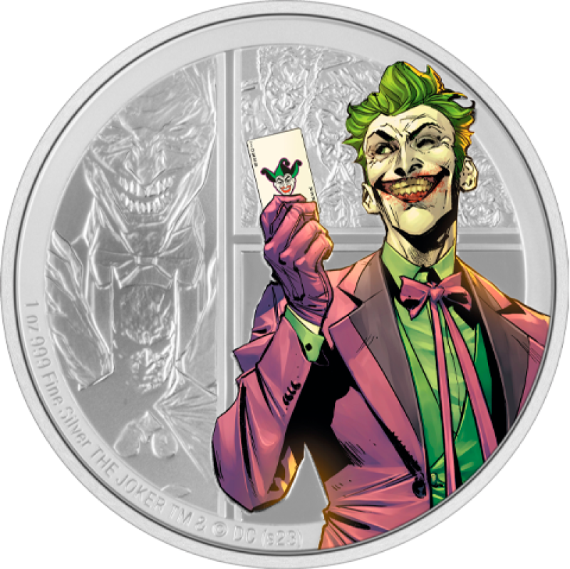 The Joker 1oz Silver Coin Silver Collectible by New Zealand Mint