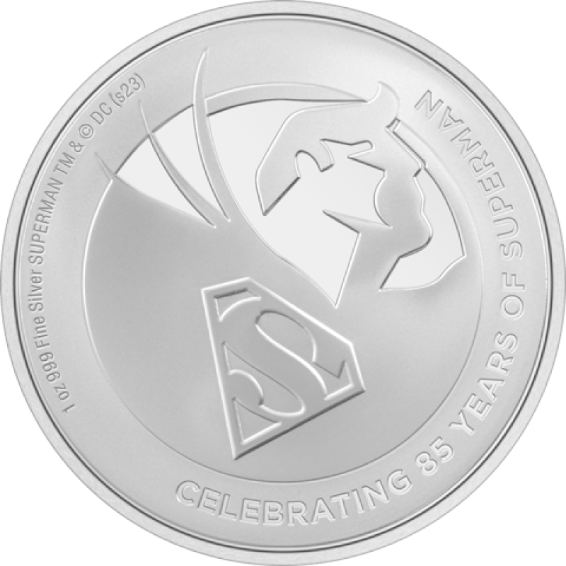 Superman 85th Anniversary 1oz Silver Coin Silver Collectible by Agoro