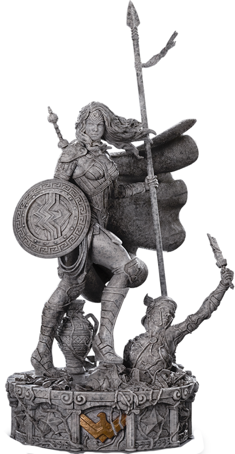 Wonder Woman Unleashed (Marble Edition) 1:10 Scale Statue by Iron Studios
