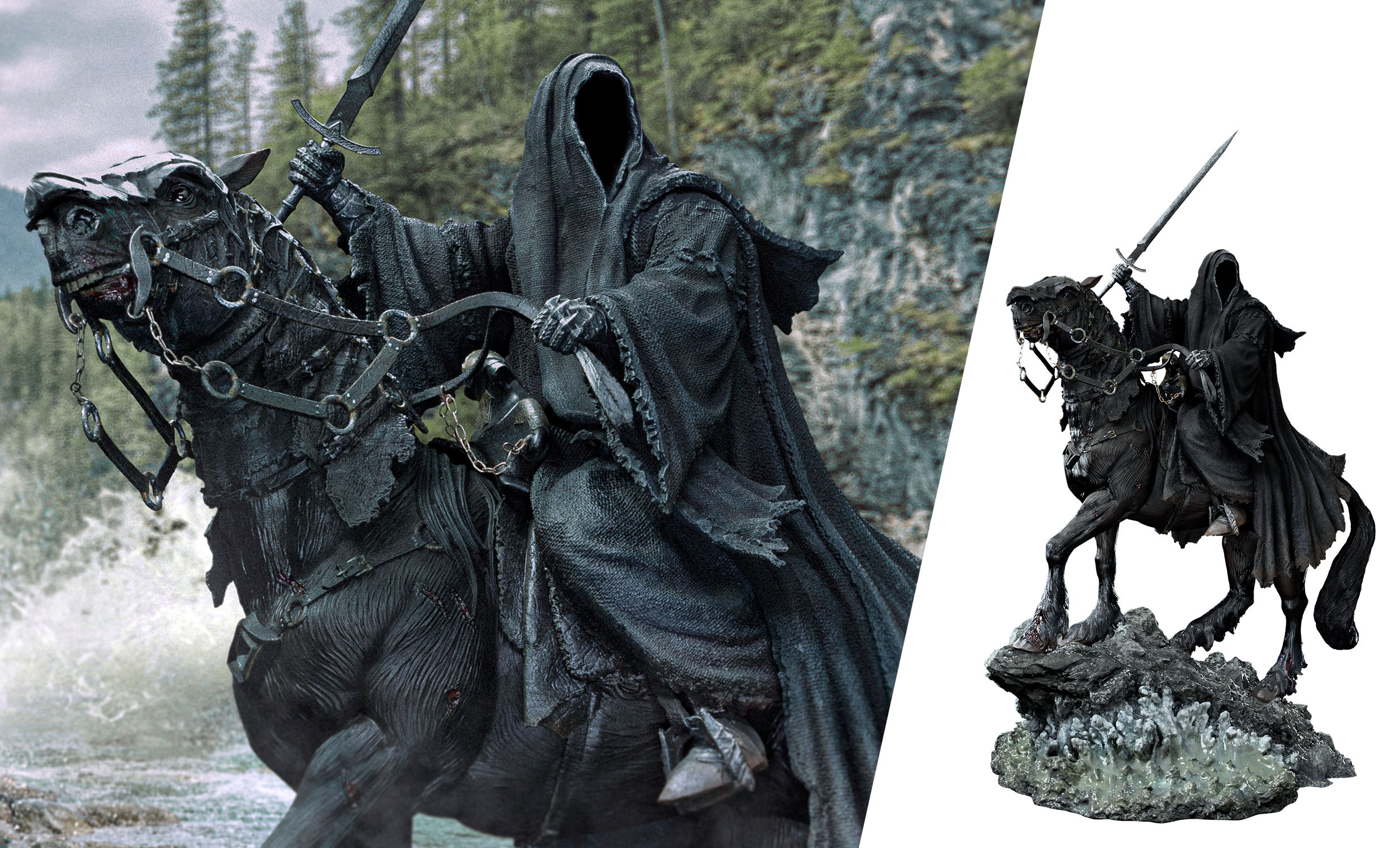 The Lord Of The Rings Nazgul Gollum Hobbit Resin Figure Statue Horror Model  Toy