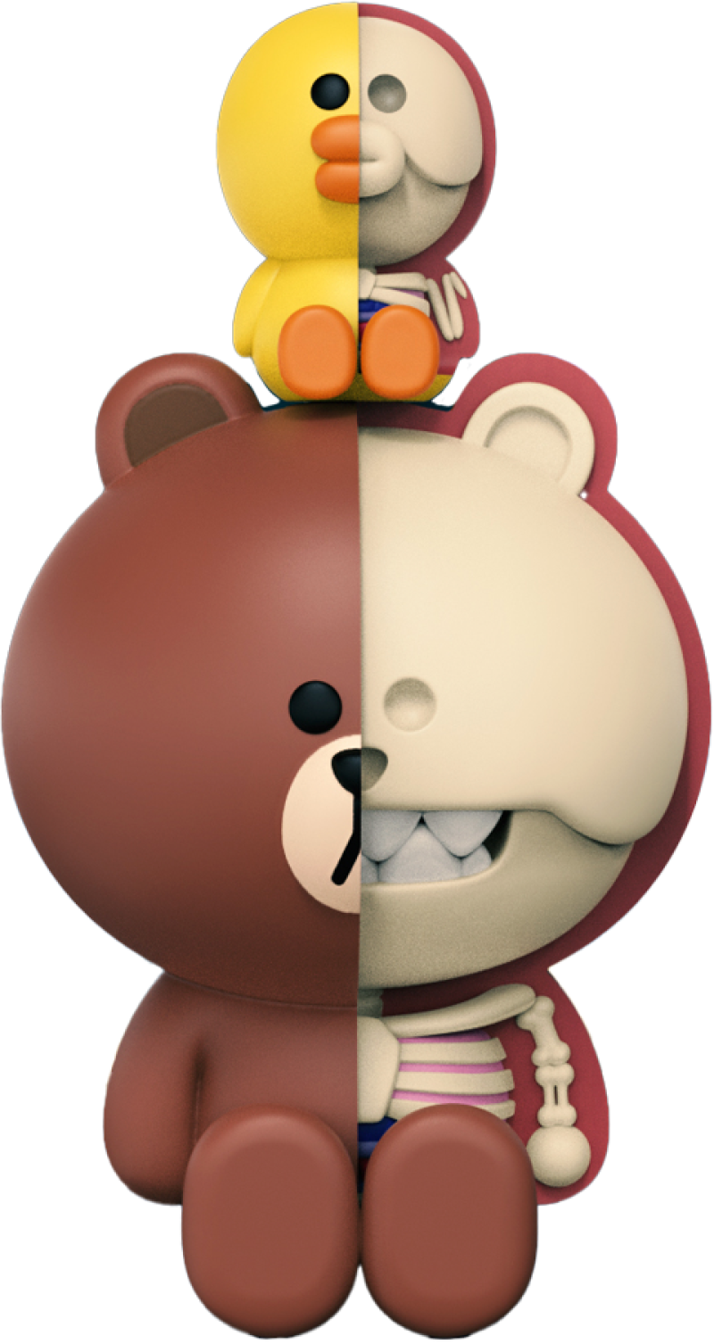 XXRAY PLUS Brown and Sally Vinyl Collectible by Mighty Jaxx