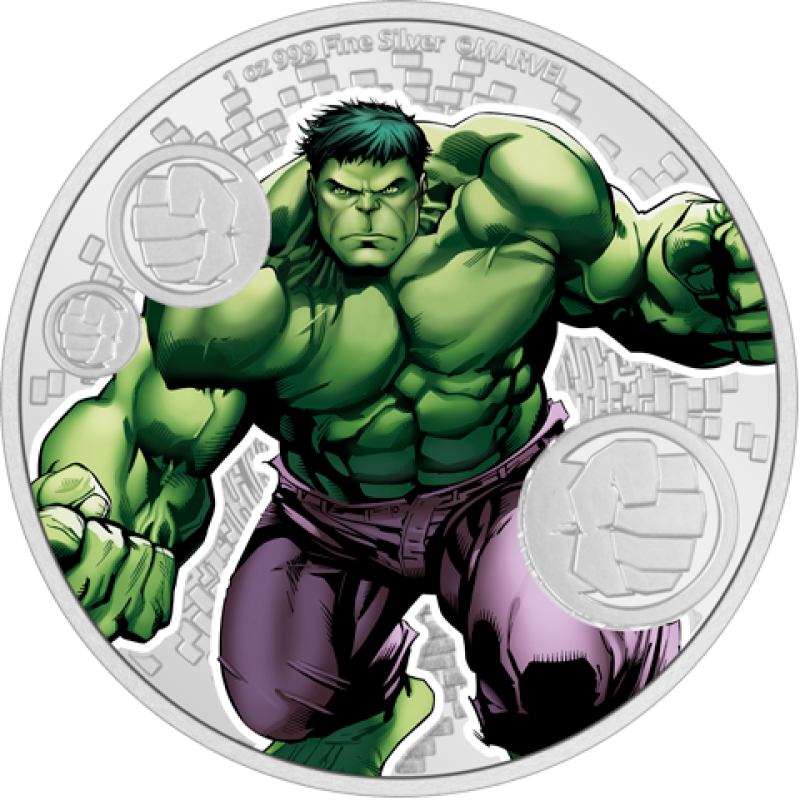 The Incredible Hulk 1oz Silver Coin Silver Collectible by Agoro