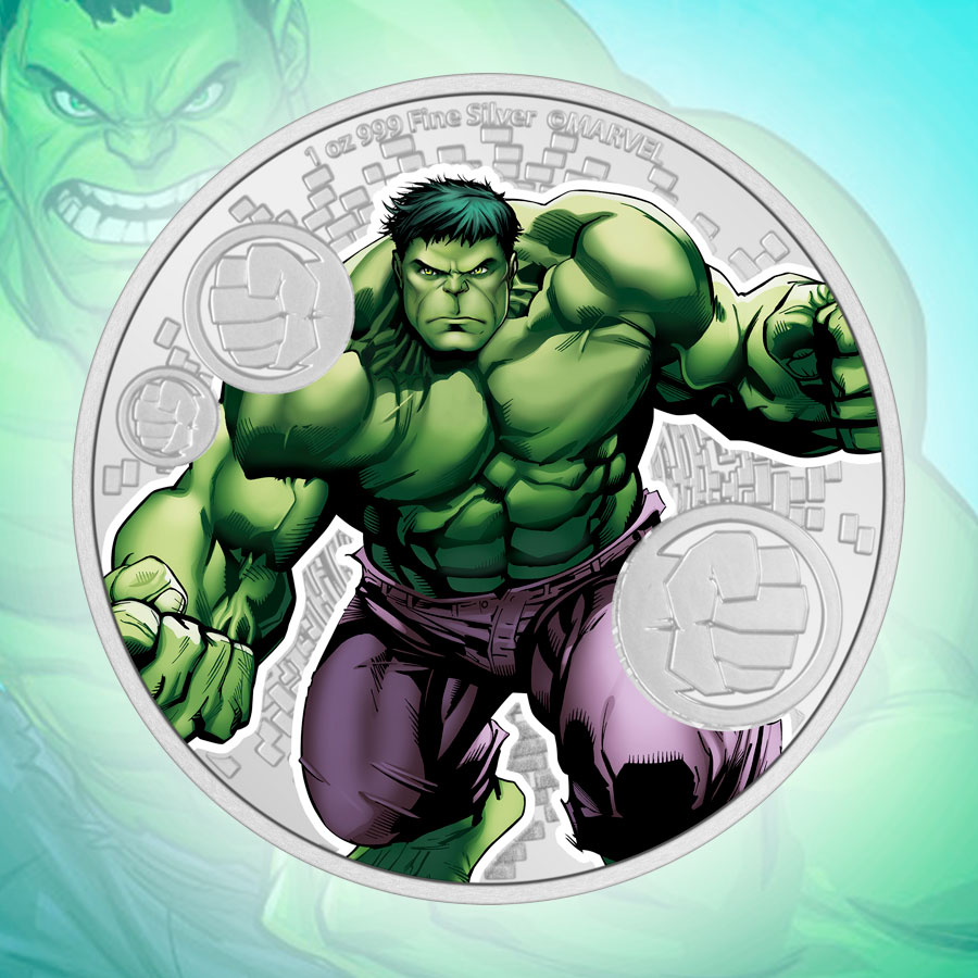 2024 Niue $2 1-oz Silver Classic Superheroes Incredible Hulk